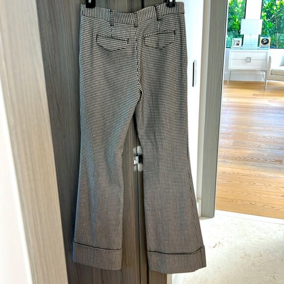 NEW! ANTHROPOLOGIE MAEVE flare wide cuffed herringbone trousers 0 - Picture 10 of 14